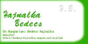 hajnalka bedecs business card